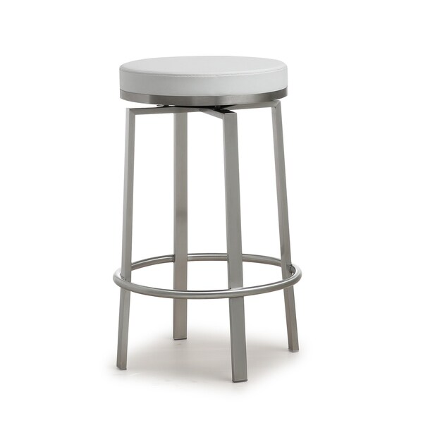 Pratt White Steel Counter Stool Set Of 2 Free Shipping Pratt White Steel Counter Stool Set Of 2