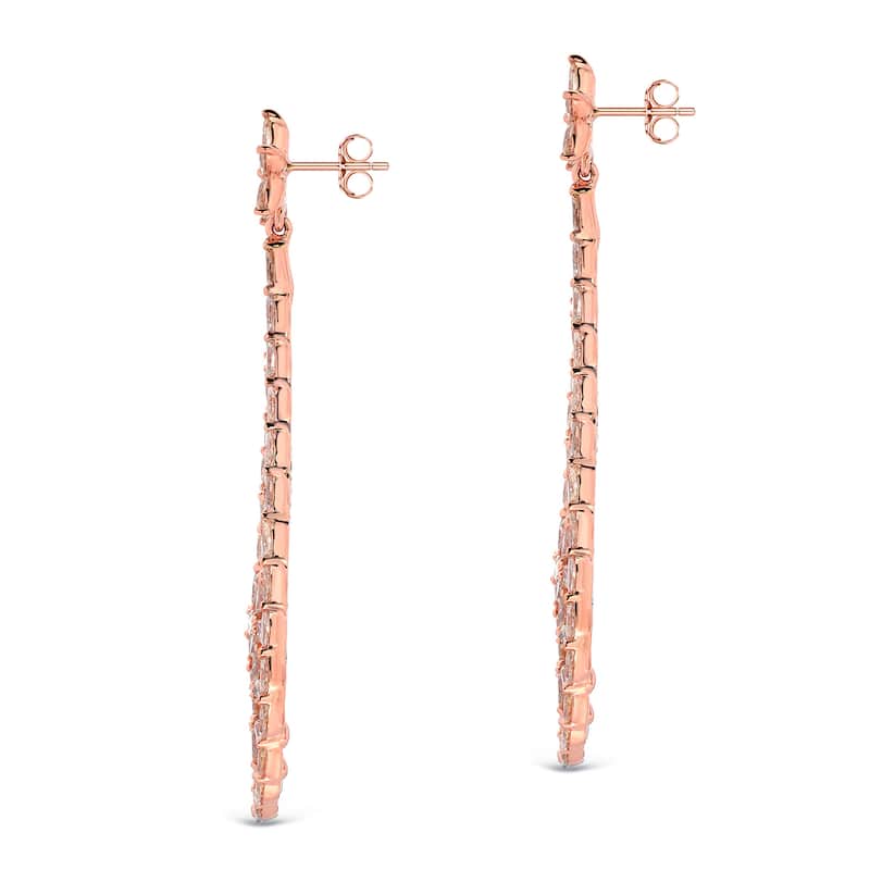 Auriya 14k Two-Tone Gold 15 3/5ct TDW Diamond Dangle Earrings