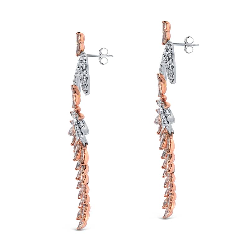 Auriya 14k Two-Tone Gold 17 2/5ct TDW Diamond Dangle Earrings (H-I, SI1-SI2)
