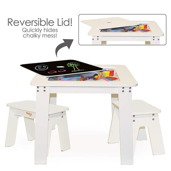 Shop P Kolino Chalk Table And Benches Free Shipping Today