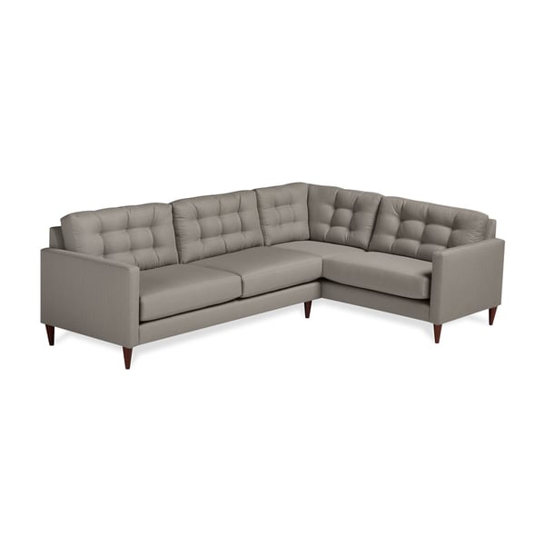 Harvard Mid Century Eco Friendly Fabric Right Facing Tufted Harvard Mid Century Eco Friendly Fabric Right Facing Tufted Sectional Sofa