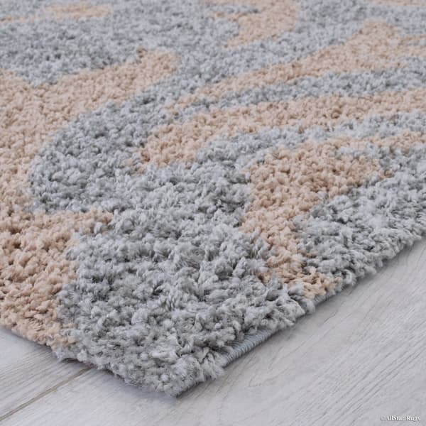 High Pile Posh Shaggy Paisley Printed Area Rug Overstock 16915103