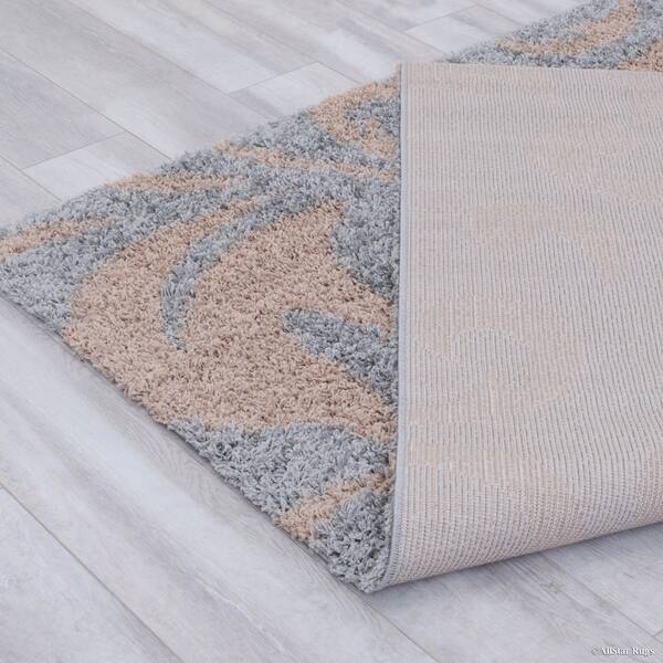 High Pile Posh Shaggy Paisley Printed Area Rug Overstock 16915103