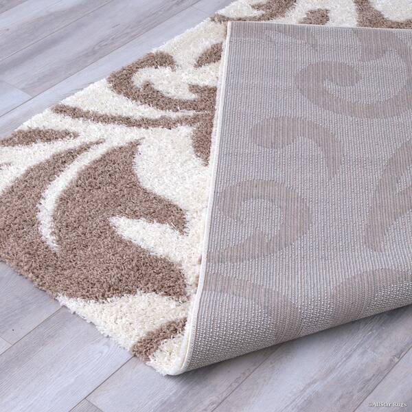 High Pile Posh Shaggy Paisley Printed Area Rug Overstock 16915103