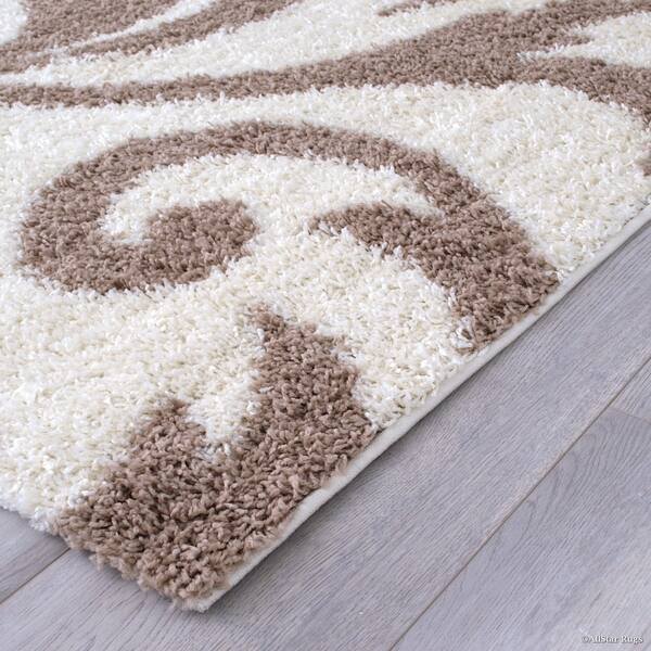 High Pile Posh Shaggy Paisley Printed Area Rug Overstock 16915103