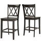 Eleanor Double X-Back Wood 24-inch Counter Chair (Set of 2) by iNSPIRE Q Classic - Thumbnail 3