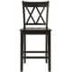 Eleanor Double X-Back Wood 24-inch Counter Chair (Set of 2) by iNSPIRE Q Classic - Thumbnail 9