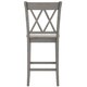 Eleanor Double X-Back Wood 24-inch Counter Chair (Set of 2) by iNSPIRE Q Classic - Thumbnail 8