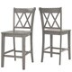 Eleanor Double X-Back Wood 24-inch Counter Chair (Set of 2) by iNSPIRE Q Classic - Thumbnail 4