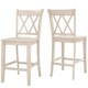 Eleanor Double X-Back Wood 24-inch Counter Chair (Set of 2) by iNSPIRE Q Classic - Thumbnail 6