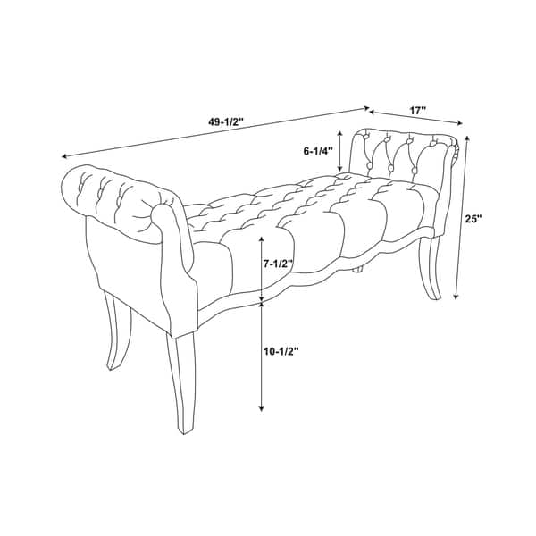 Mason Natural Rolled Arm Bench - On Sale - Bed Bath & Beyond - 16916404