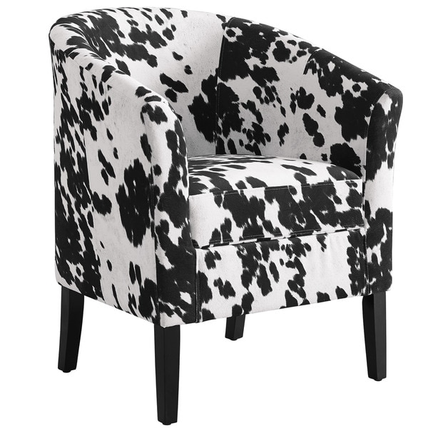 white studded accent chair