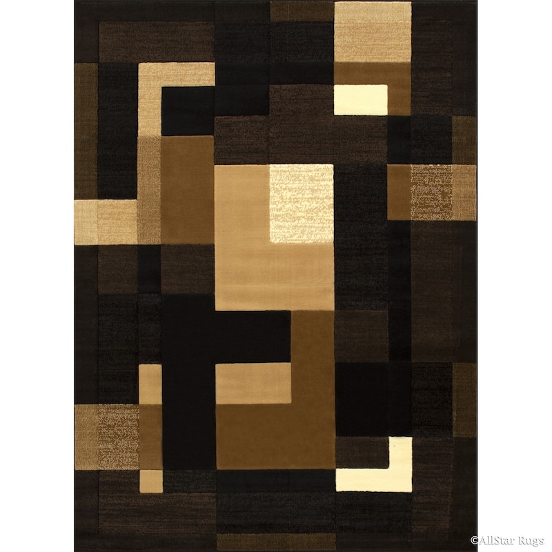 Allstar Chic Geometric Shape Design Rug - Chocolate - 10' 2" x 7' 9"