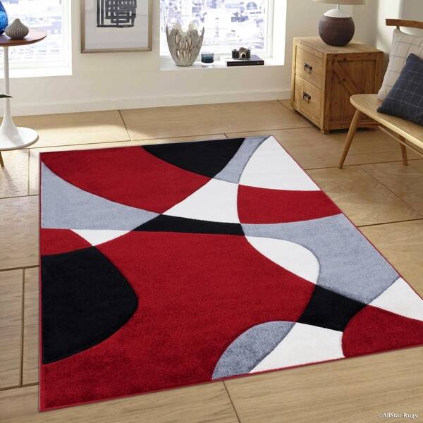 Shop Allstar Woven Abstract Colorblock Modern Design Rug