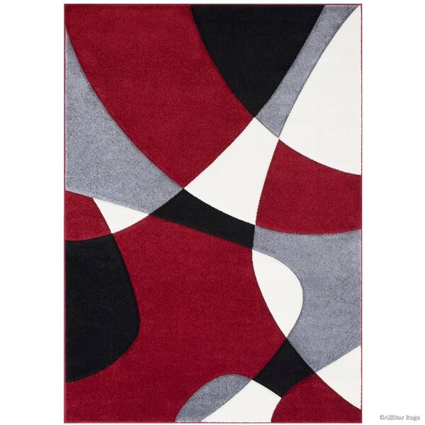 Shop Allstar Woven Abstract Colorblock Modern Design Rug