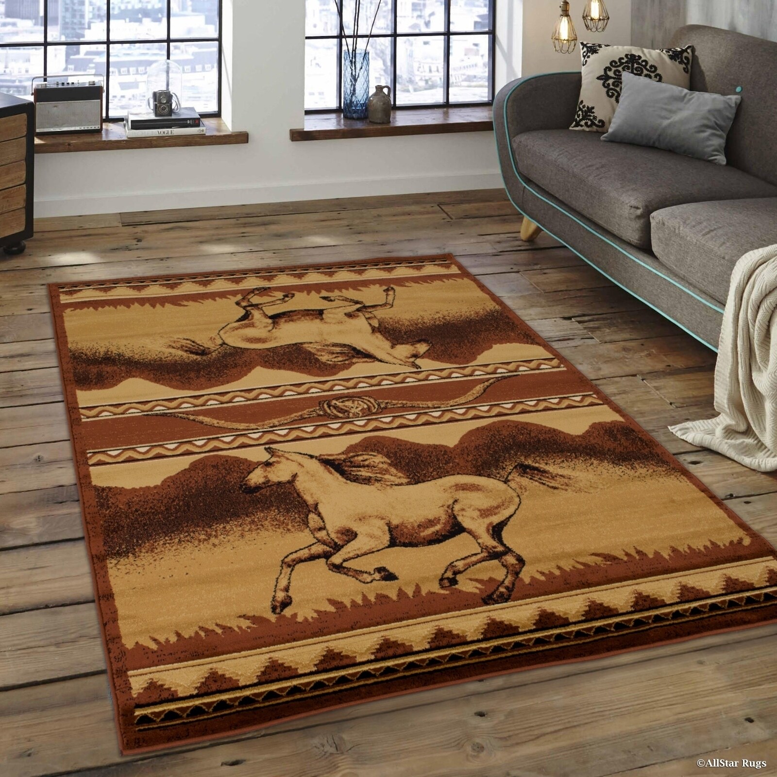 Horse area rug brand new retailer