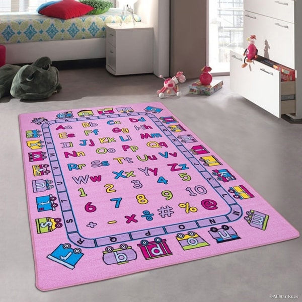 Allstar Kids Learn Alphabet Letters/ Numbers Train Rug