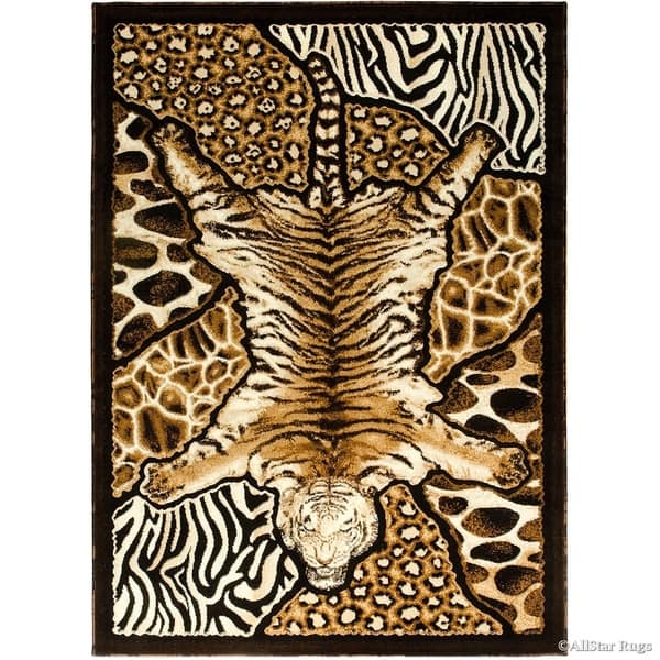 Allstar High Density Exotic Animal Skin Tiger Rug On Allstar High Density Exotic Animal Skin