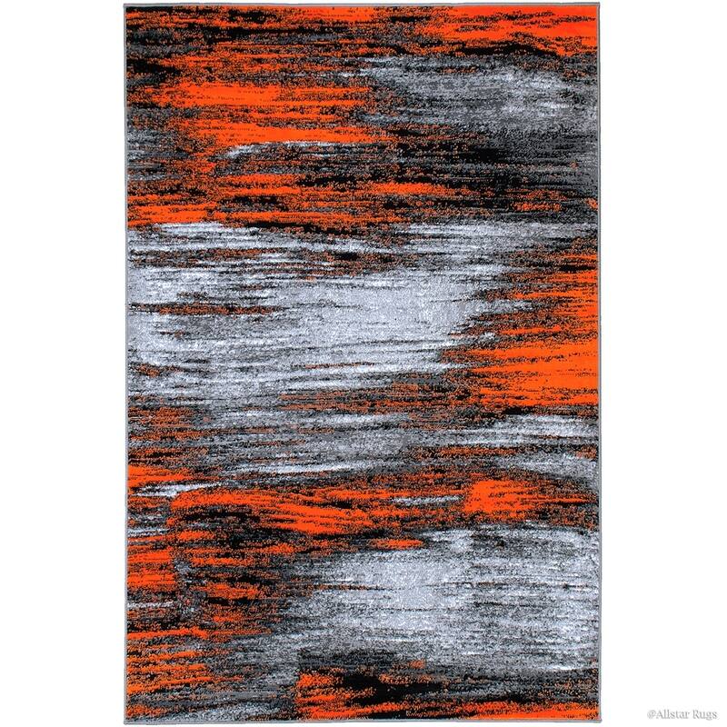 Allstar Exclusive Modern Brush Streak Pattern Area Rug