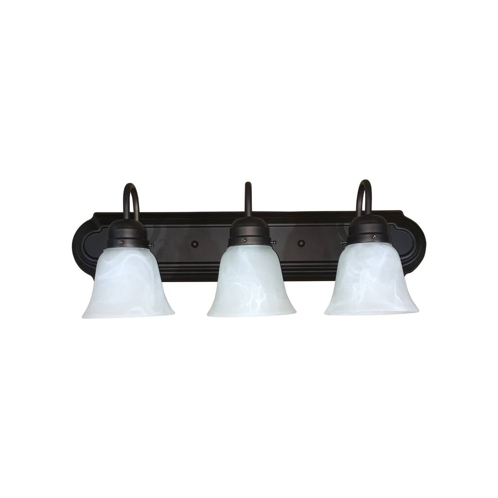 AA Warehousing Monica 3 Light Vanity light in Oil Rubbed Bronze