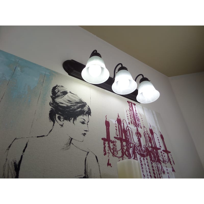 AA Warehousing Monica 3 Light Vanity light in Oil Rubbed Bronze
