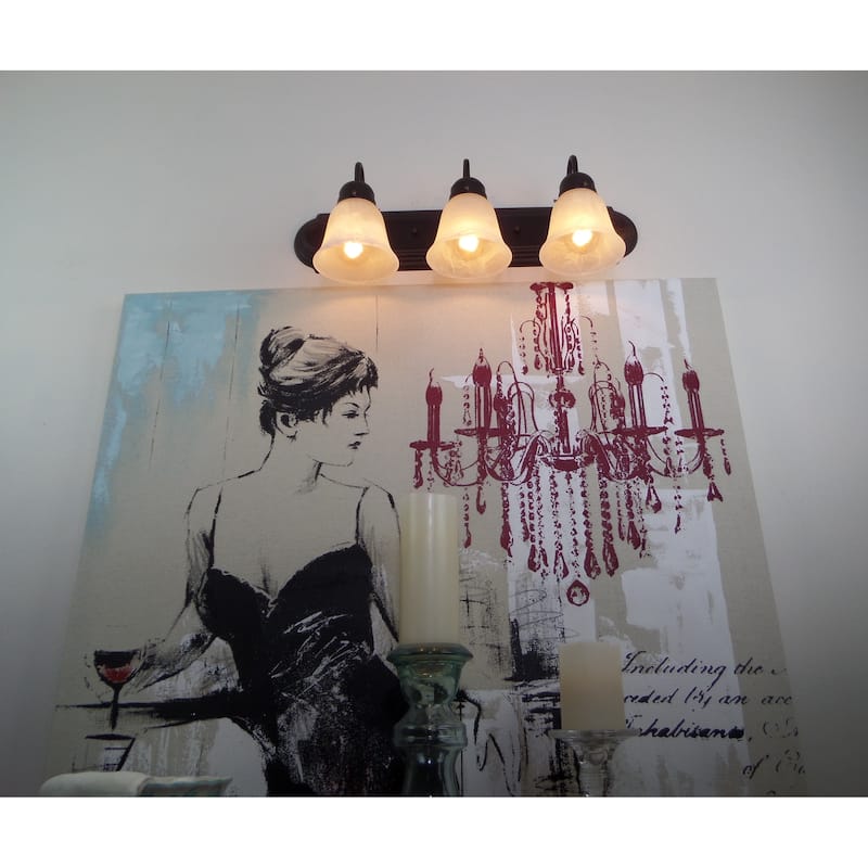 AA Warehousing Monica 3 Light Vanity light in Oil Rubbed Bronze - Oil Rubbed Bronze