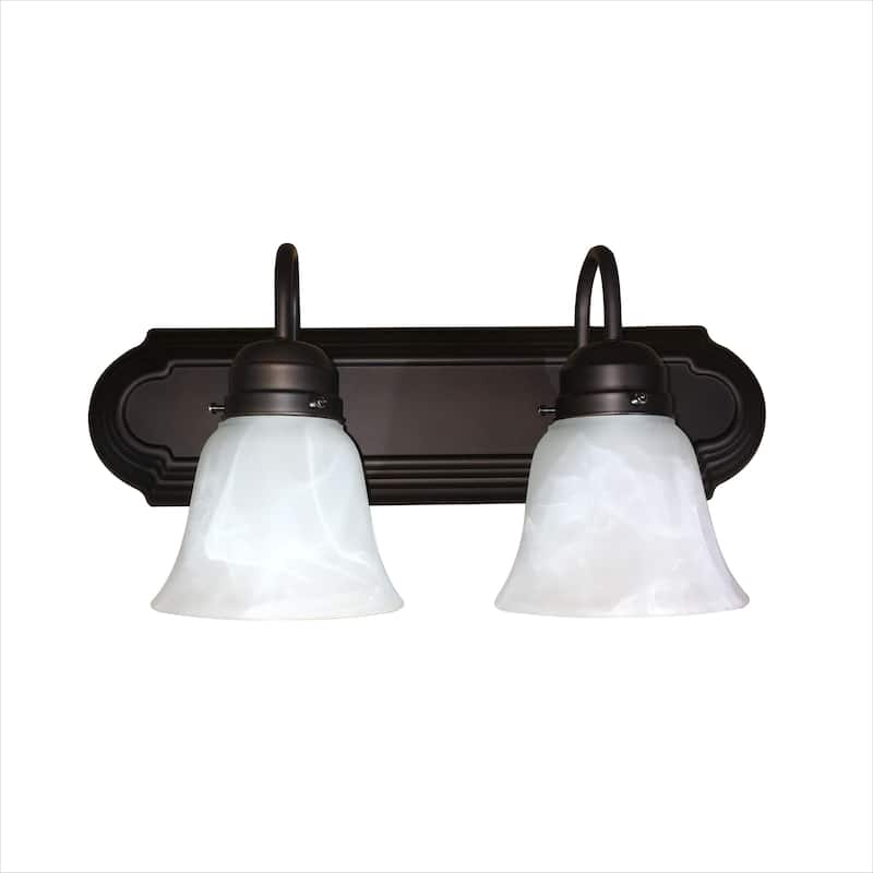 AA Warehousing Monica 2 Light Vanity light in Oil Rubbed Bronze