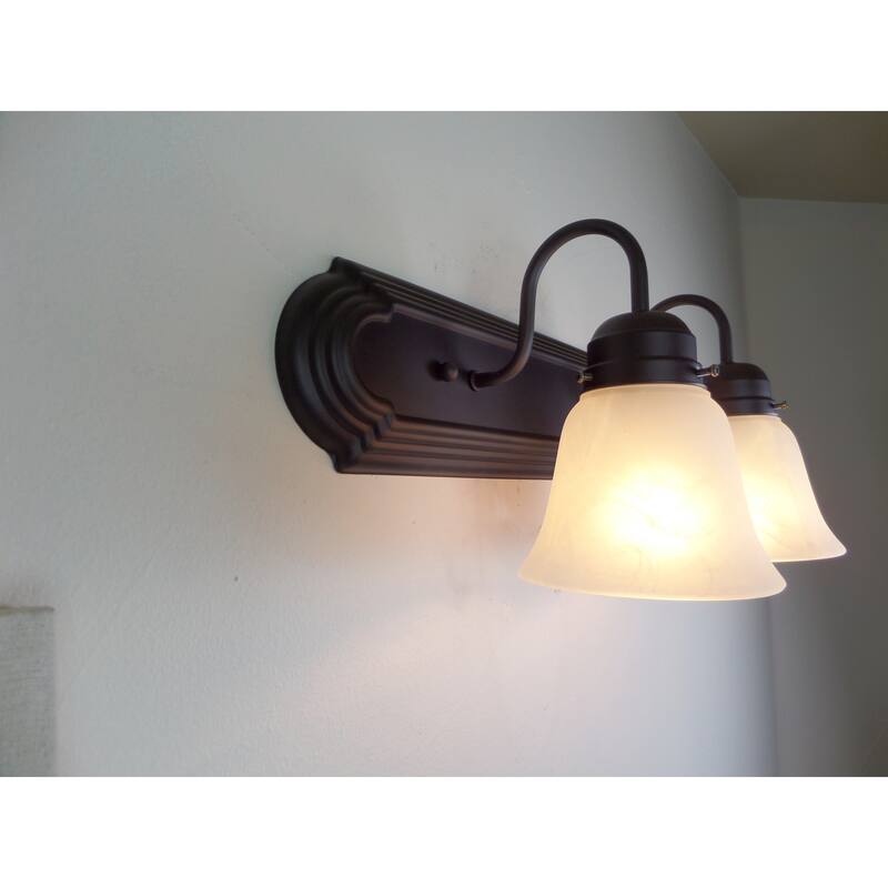AA Warehousing Monica 2 Light Vanity light in Oil Rubbed Bronze