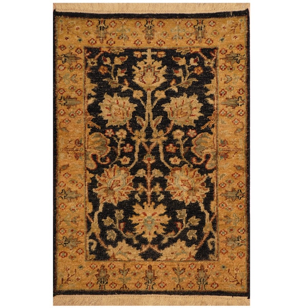 Handmade Mahal Wool Rug (India) - 2' x 3'