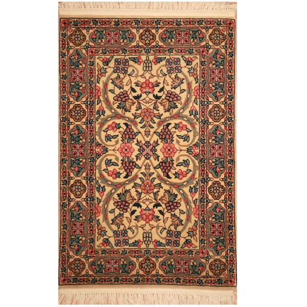 Handmade Mahal Wool Rug (India) - 2' x 3'1