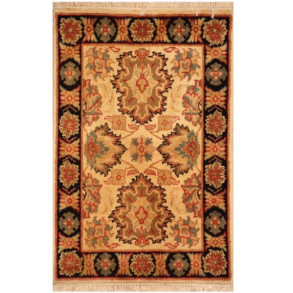 Handmade Mahal Wool Rug (India) - 2' x 3'