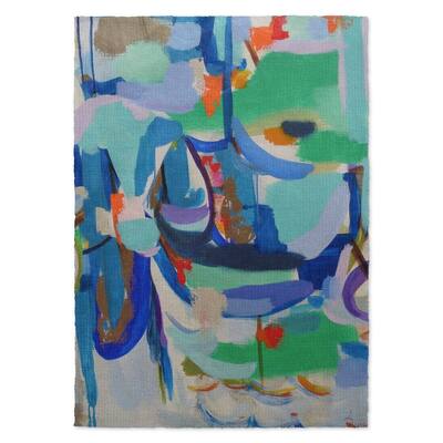 Kavka Designs Taco Truck Blue/ Green/ Orange Area Rug (8'X10') - Multi - 8' x 10'