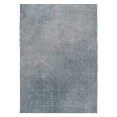 Kavka Designs Distressed Key Blue Area Rug ( 3'X5' ) - 3' x 5'