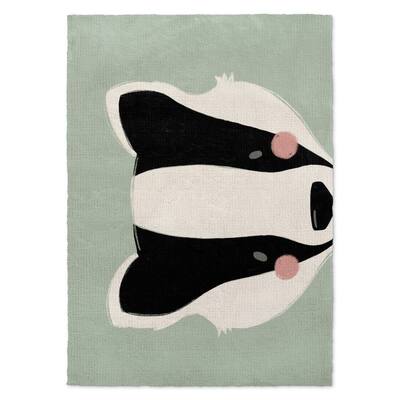 Kavka Designs Badger Green/ Black/ White Area Rug ( 3'X5' ) - 3' x 5'