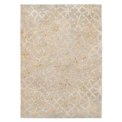 Kavka Designs Ellsha Gray Grey/ Rust Area Rug ( 3'X5' ) - 3' x 5'