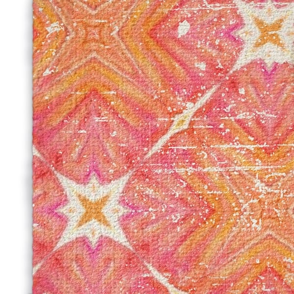Kavka Designs Trixie Distressed Pink Orange Area Rug 3 X5 3 X 5 Overstock 16925524
