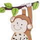 preview thumbnail 3 of 5, Fantasy Fields - Sunny Safari Monkey Wall Clock