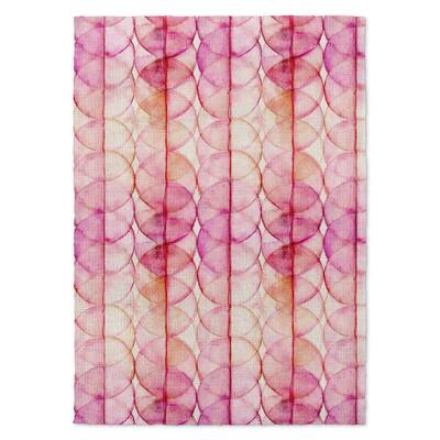 Kavka Designs Hot Circles Pink Accent Rug (2' X 3') - 2' x 3'