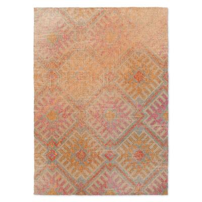 Kavka Designs Emma Orange/ Red/ Purple Accent Rug (2' X 3') - 2' x 3'