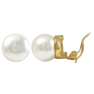 Clip On Pearl Earrings Online At Our Best Luxiro Gold Finish S Pearl Clip On Earrings