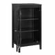 preview thumbnail 9 of 11, Linon Ava Black Small Cabinet with Glass Door