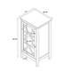 preview thumbnail 13 of 11, Linon Ava Black Small Cabinet with Glass Door