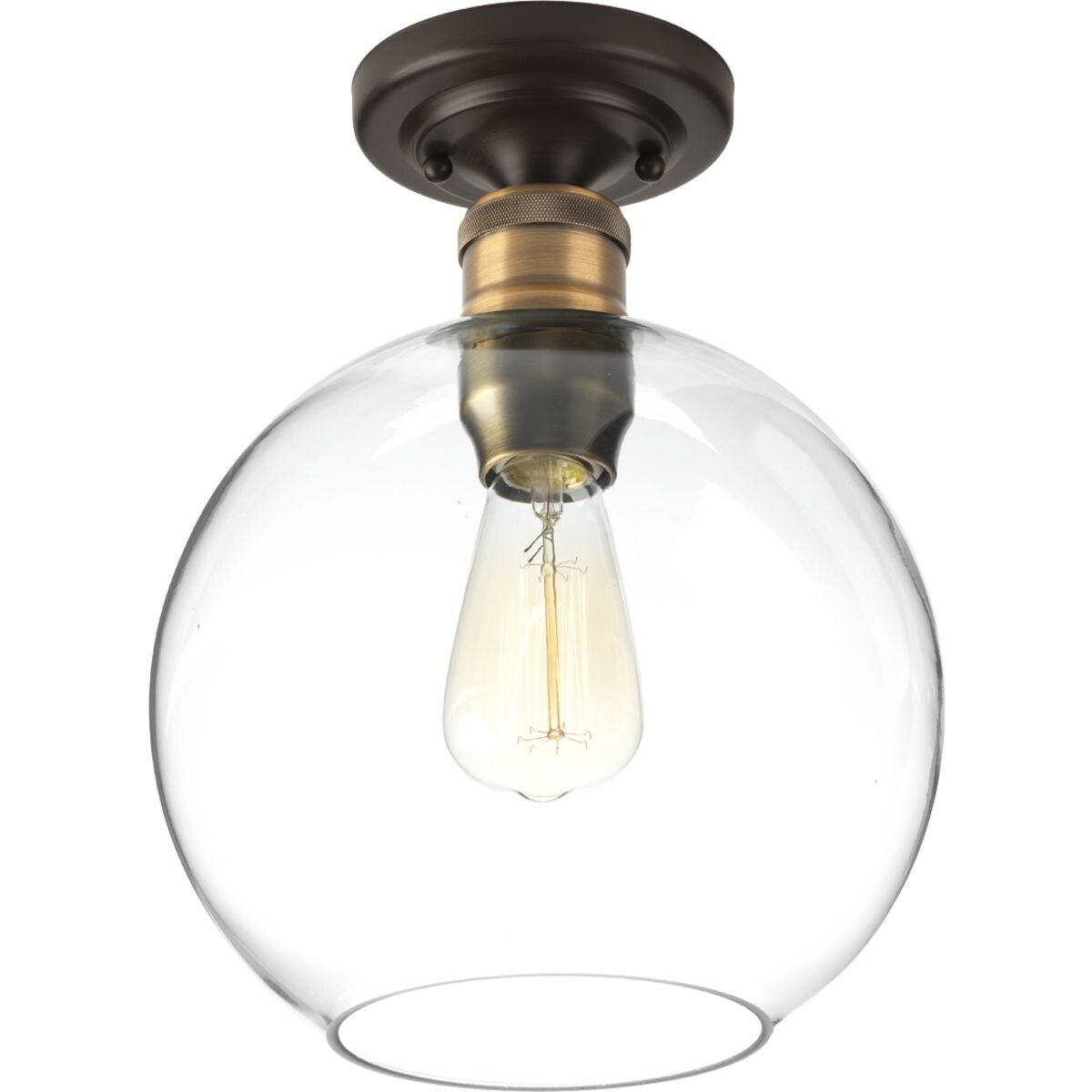 Hansford Collection 1 Light Antique Bronze Flushmount N A Hansford Collection 1 Light Antique Bronze Flushmount N A