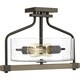 preview thumbnail 6 of 6, Barnes Mill Collection 2-Light Antique Bronze Semi-Flushmount