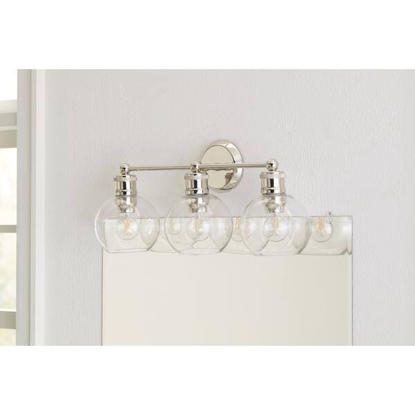 slide 8 of 9, Carbon Loft Guillotin 3-light Polished Nickel Bath Light N/A