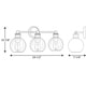 preview thumbnail 6 of 7, Carbon Loft Guillotin 3-light Polished Nickel Bath Light