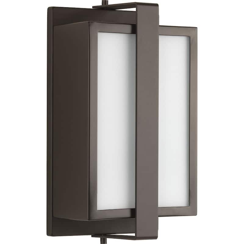 Diverge Collection 1-Light Architectural Bronze Wall Lantern