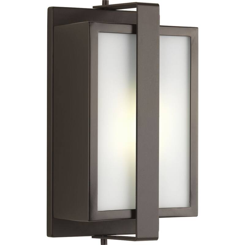 Diverge Collection 1-Light Architectural Bronze Wall Lantern