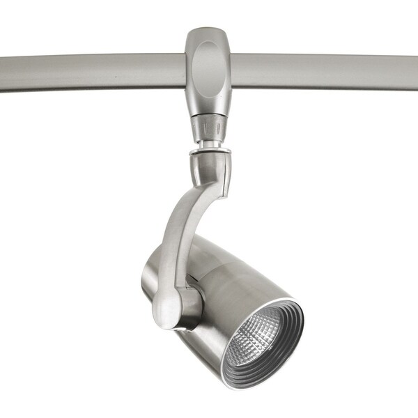 LED Flex Track Collection 1Light Brushed Nickel Track Lighting Head