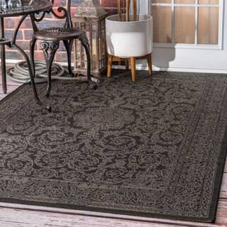 7 X 11 Outdoor Rugs For Less Nuloom Made By Thomas Paul Indoor Outdoor Traditional Fl Medallion Black Rug 7